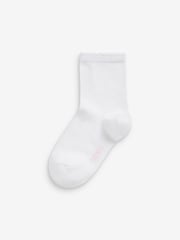 White 10 Pack Cotton Rich School Ankle Socks - Image 2 of 2