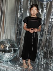 Black Mesh Occassion Jumpsuit (3-16yrs) - Image 3 of 8