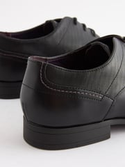 Black Wide Fit Brogue Shoes - Image 4 of 5