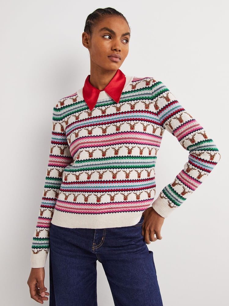 Boden Green Christmas Jumper - Image 1 of 5