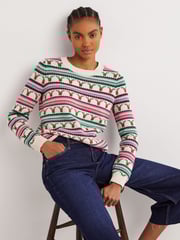Boden Green Christmas Jumper - Image 2 of 5