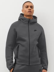 Nike Dark Grey Tech Fleece Zip-Up Hoodie - Image 1 of 11