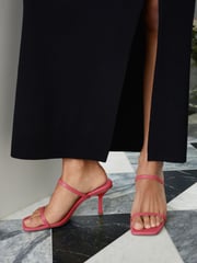 Pink Forever Comfort 2 Band Strappy Mules - Image 3 of 7