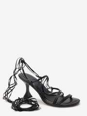 Black Signature Super Strappy Curvy Heel Sandals - Image 7 of 9