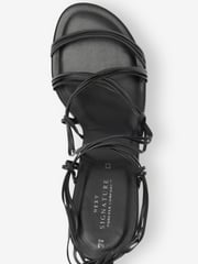Black Signature Super Strappy Curvy Heel Sandals - Image 8 of 9