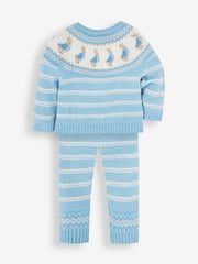 JoJo Maman Bébé Blue Baby Peter Rabbit Fair Isle Pattern Knit Set - Image 4 of 8