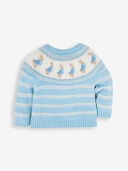 JoJo Maman Bébé Blue Baby Peter Rabbit Fair Isle Pattern Knit Set - Image 5 of 8