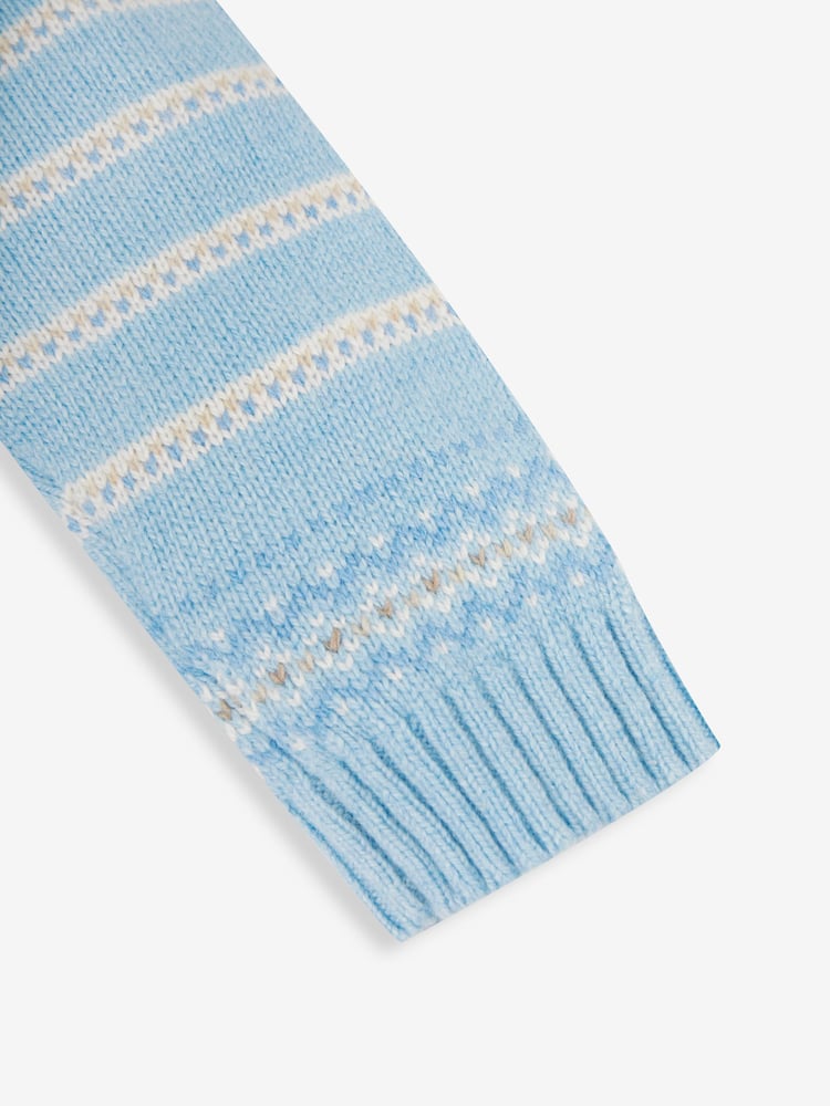 JoJo Maman Bébé Blue Baby Peter Rabbit Fair Isle Pattern Knit Set - Image 8 of 8