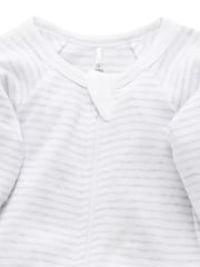 Purebaby Grey 100% Cotton Zip Baby Sleepsuits 2 Pack - Image 2 of 7