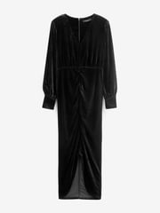 Black Velvet Midi Dress - Image 5 of 6