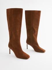 Tan Brown Forever Comfort® Square Toe Knee High Boots - Image 2 of 8