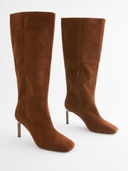 Tan Brown Forever Comfort® Square Toe Knee High Boots - Image 6 of 8