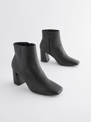 Black Forever Comfort® With Motionflex Square Toe Ankle Boots - Image 1 of 5