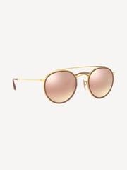 Ray-Ban Gold Round Double Bridge Sunglasses - Image 1 of 12