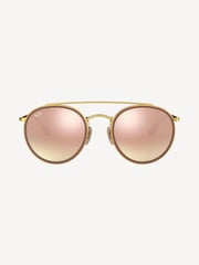 Ray-Ban Gold Round Double Bridge Sunglasses - Image 12 of 12