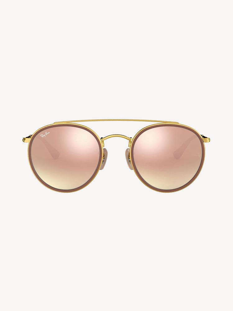 Ray-Ban Gold Round Double Bridge Sunglasses - Image 12 of 12