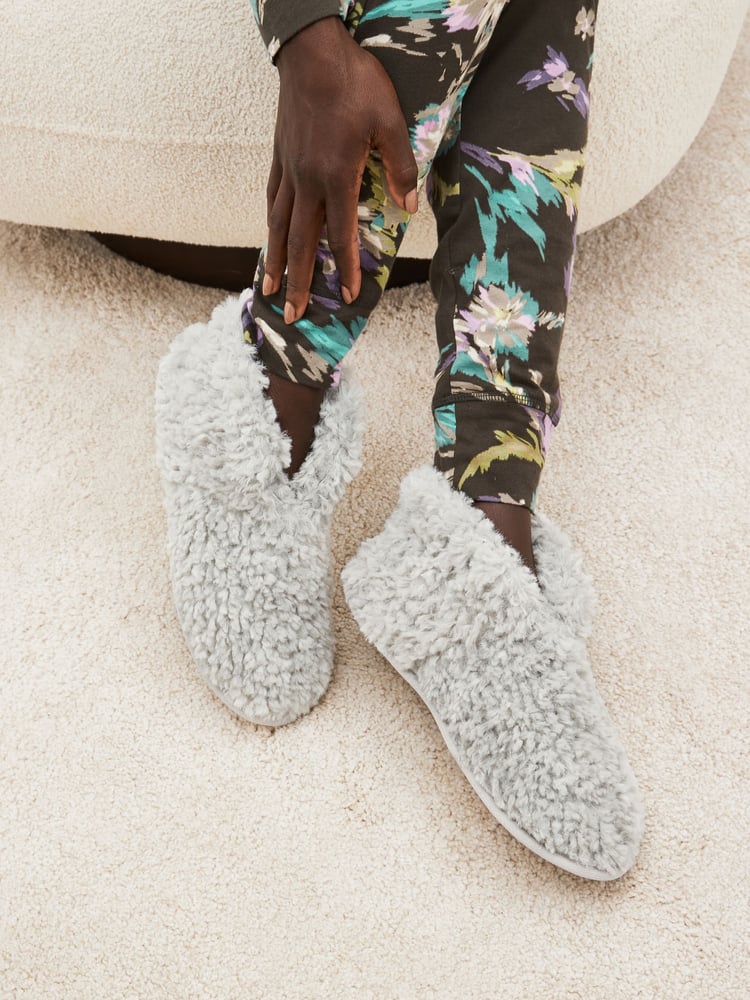 Grey Faux Fur Cosy Boot Slippers - Image 1 of 7 Grey Faux Fur Cosy Boot Slippers - Image 1 of 7