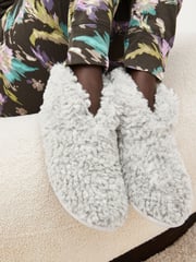 Grey Faux Fur Cosy Boot Slippers - Image 2 of 7