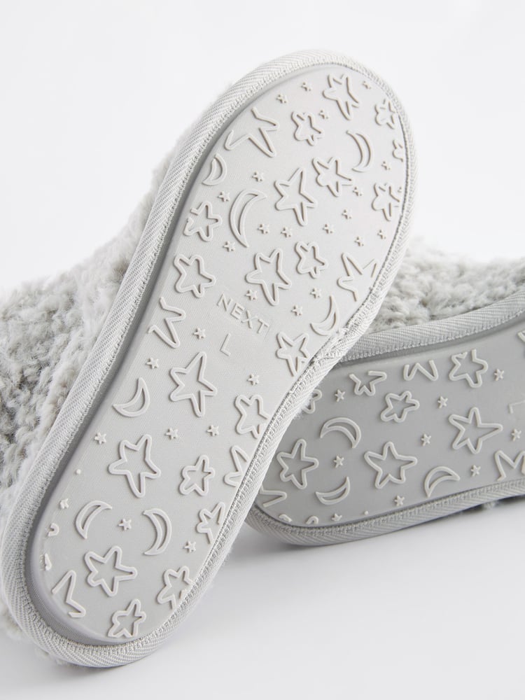 Grey Faux Fur Cosy Boot Slippers - Image 7 of 7 Grey Faux Fur Cosy Boot Slippers - Image 7 of 7