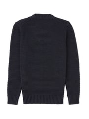 Blau - Celtic & Co. – Pullover mit Rundhalsausschnitt und Zopfmuster - Bild 3 von 4