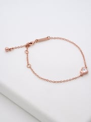 Ted Baker Rose Gold Tone HANSAA: Crystal Heart Adjustable Bracelet - Image 1 of 9