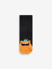 Black/Bright Monsters Cotton Rich Socks 10 Pack - Image 4 of 11