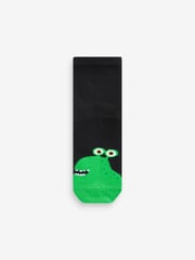 Black/Bright Monsters Cotton Rich Socks 10 Pack - Image 6 of 11