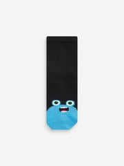 Black/Bright Monsters Cotton Rich Socks 10 Pack - Image 7 of 11