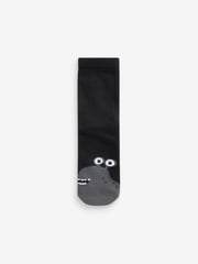 Black/Blues Monsters Cotton Rich Cushioned Socks 7 Pack - Image 4 of 8
