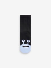Black/Blues Monsters Cotton Rich Cushioned Socks 7 Pack - Image 6 of 8
