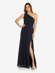 Adrianna Papell One Shoulder Chiffon Gown - Image 1 of 4
