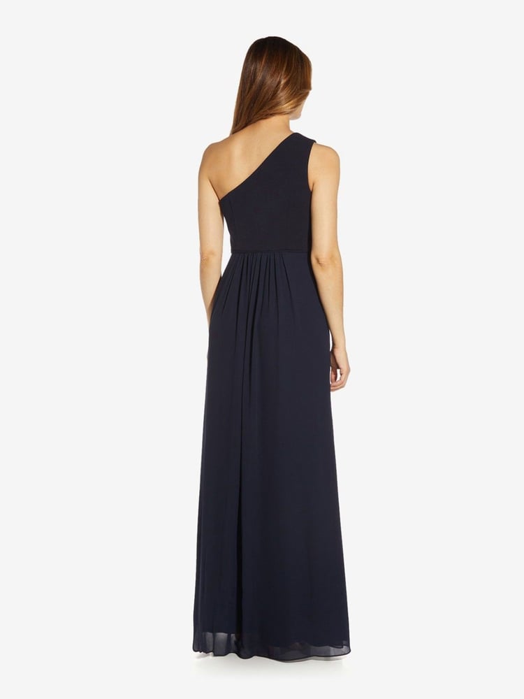 Adrianna Papell One Shoulder Chiffon Gown - Image 2 of 4