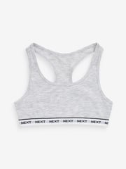 Black/White/Grey 7 Pack Racer Back Crop Tops (5-16yrs) - Image 4 of 8