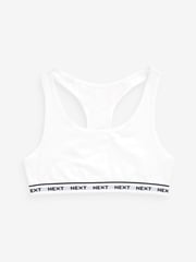 Black/White/Grey 7 Pack Racer Back Crop Tops (5-16yrs) - Image 6 of 8