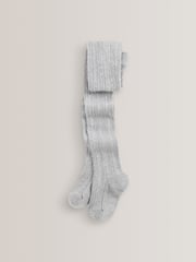 Black/Grey 3 Pack Cotton Rich Cable Tights - Image 2 of 4