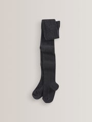 Black/Grey 3 Pack Cotton Rich Cable Tights - Image 3 of 4