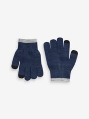 Navy Blue Magic Finger Gloves 3 Pack (3-16yrs) - Image 2 of 2