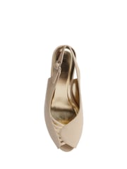 Pavers Cream Peep Toe Slingback High Heels - Image 3 of 5