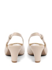 Pavers Cream Peep Toe Slingback High Heels - Image 5 of 5