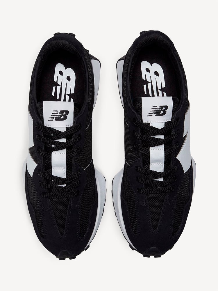 New Balance White/Black Mens 327 Trainers - Image 13 of 13