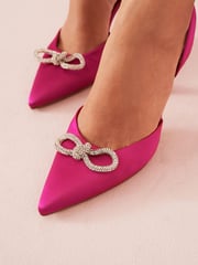 Pink Next Forever Comfort® Slingback Bow Heels - Image 3 of 7