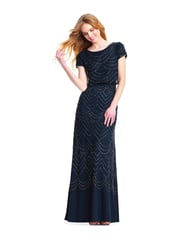 Adrianna Papell Blouson Beaded Dress - Image 1 of 4