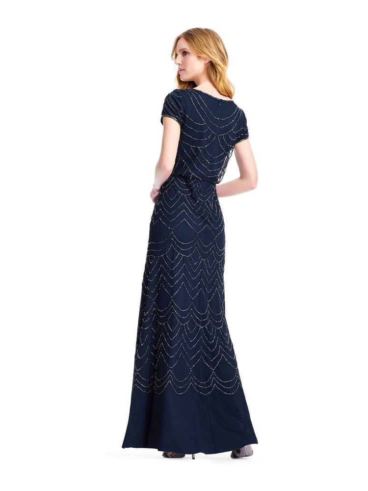 Adrianna Papell Blouson Beaded Dress - Image 2 of 4