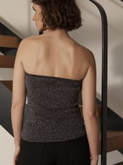 Metallic Black Sparkle Bandeau Boobtube - Image 3 of 5