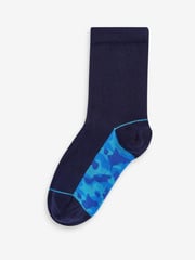 Navy Camouflage Footbed Cotton Rich Socks 7 Pack - Image 2 of 7
