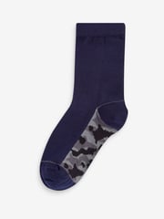 Navy Camouflage Footbed Cotton Rich Socks 7 Pack - Image 4 of 7