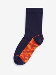 Navy Camouflage Footbed Cotton Rich Socks 7 Pack - Image 5 of 7