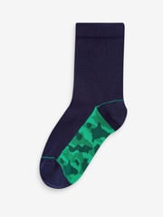 Navy Camouflage Footbed Cotton Rich Socks 7 Pack - Image 6 of 7
