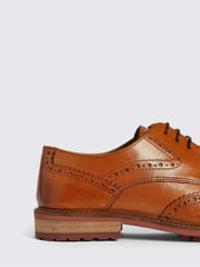 MOSS Tan Brown Bray Brogue Shoes - Image 3 of 4