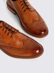 MOSS Tan Brown Bray Brogue Shoes - Image 4 of 4